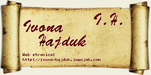 Ivona Hajduk vizit kartica